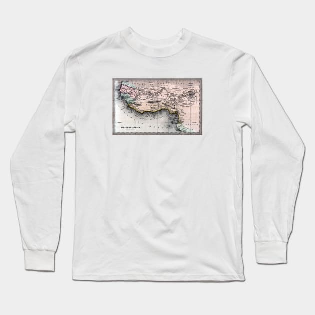 1830 Map of Western Africa Long Sleeve T-Shirt by historicimage